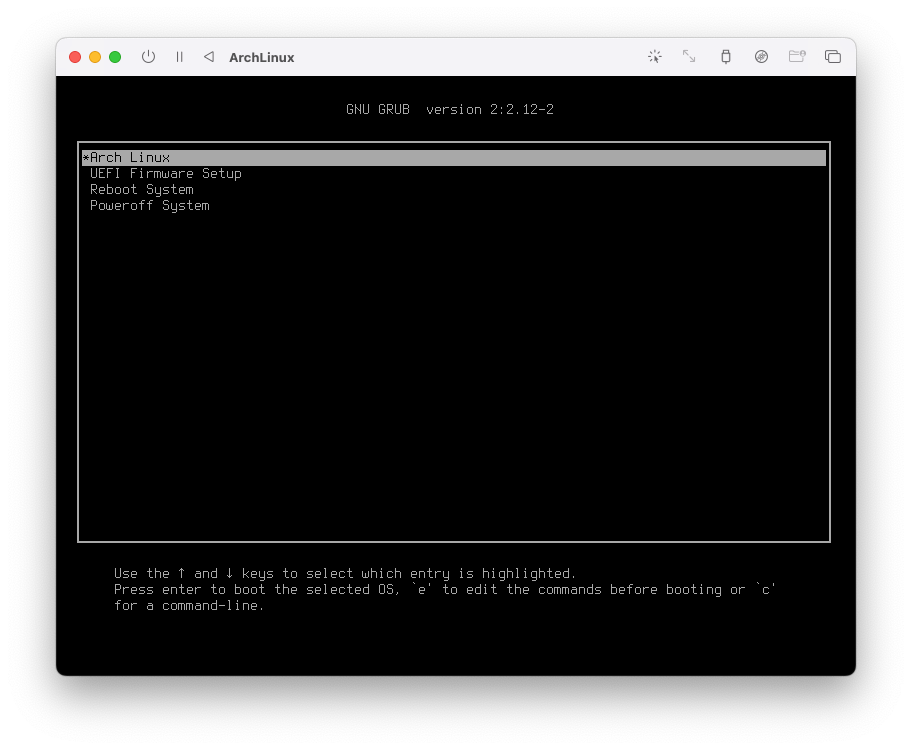 Apple Silicon mac上の仮想環境にArch Linuxをインストールして自宅サーバ構築