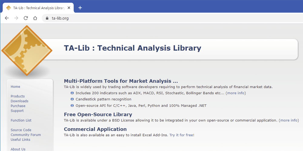 テクニカル分析ライブラリTA-Lib